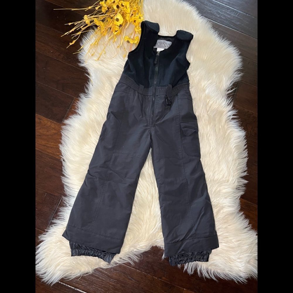 Mountain Tek black unisex snow bib sz 5 youth